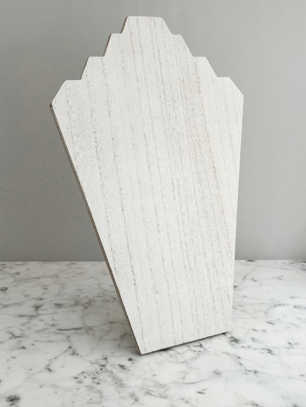blonde wood necklace display stand